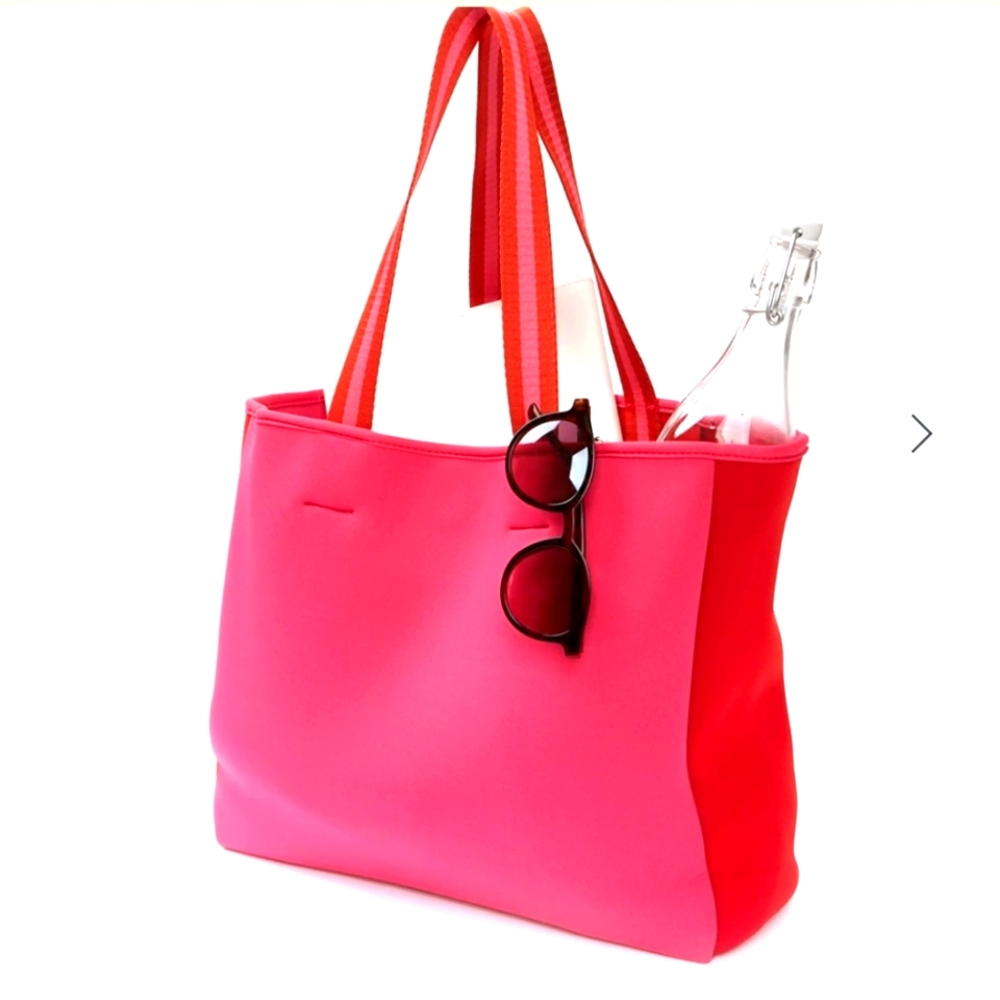 SummerSalt Pink & Red Neoprene Beach Tote - NWT
